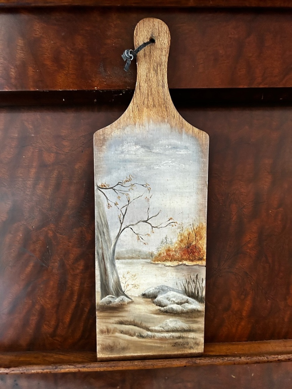Hand-Painted Rustic Paddle Wall Art cottage core